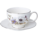 Чайный сервиз из фарфора с рисунком цветов на 6 персон 14 предметов Garden Whisper Porcelain Set  варинант исполнения - 2 | Loft Concept в Брянске