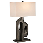 Настольная лампа с прямоугольным тканевым абажуром на фигурном каркасе Brutilist  варинант исполнения - 2 | Loft Concept в Брянске