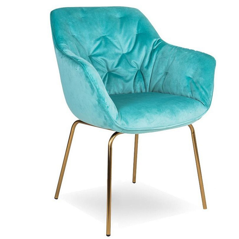 Стул Gentle Turquoise Бирюзовый Золотой Стул Gentle Turquoise Бирюзовый Золотой в Брянске | Loft Concept
