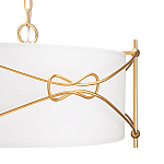 Люстра в форме цилиндра с белым тканевым абажуром Simple Knot варинант исполнения - 2 | Loft Concept в Брянске