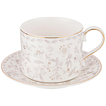 Чайный сервиз из фарфора с цветочным принтом на 6 персон 14 предметов Floral Charm варинант исполнения - 1 | Loft Concept в Брянске