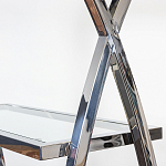 Металлический стеллаж со стеклянными полками Molecule варинант исполнения - 5 | Loft Concept в Брянске