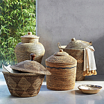 Плетеная корзина из ротанга и бамбука Wicker Vase Basket варинант исполнения - 3 | Loft Concept в Брянске