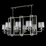 Люстра прямоугольной формы с 8-ю цилиндрическими плафонами из стекла Laurent варинант исполнения - 4 | Loft Concept в Брянске