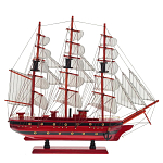 Декоративная модель деревянного красного парусника в подарочной упаковке With The low варинант исполнения - 1 | Loft Concept в Брянске