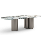 Стол обеденный мраморный с колоннами Marble Column Table варинант исполнения - 3 | Loft Concept в Брянске