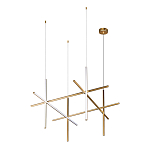 Люстра с 6-ю цилиндрическими плафонами на тонких тросах Trumpet tube варинант исполнения - 4 | Loft Concept в Брянске