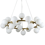 Кольцевая люстра с белыми стеклянными  плафонами в форме шара Berries Chandelier варинант исполнения - 1 | Loft Concept в Брянске