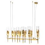 Люстра подвесная прямоугольная с 10-ю цилиндрическими плафонами LIAISON варинант исполнения - 2 | Loft Concept в Брянске