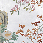 Обои ручная роспись Summer Night Blossom Original colourway on Ocean Silver gilded paper варинант исполнения - 2 | Loft Concept в Брянске