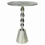 Кофейный столик с рельефной столешницей из металла Aplika Silver варинант исполнения - 1 | Loft Concept в Брянске