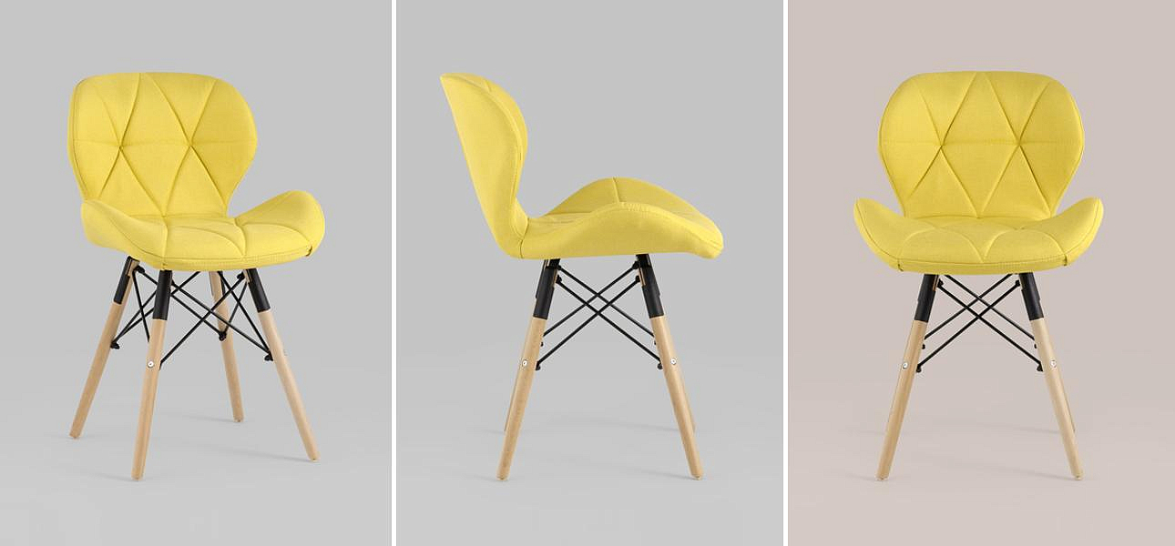 Стул Jeroen Chair Рогожка Желтый Цвет Стул Jeroen Chair Рогожка Желтый Цвет - Loft-Concept в Брянске