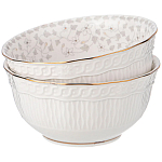 Обеденный сервиз белого цвета из фарфора на 6 персон 23 предмета Floral Charm варинант исполнения - 7 | Loft Concept в Брянске