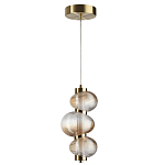 Подвесной светильник с 3-мя рифлеными стеклянными шарами Marcelh Light варинант исполнения - 2 | Loft Concept в Брянске