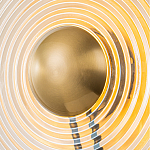 Бра с янтарным стеклянным диском и золотистыми акцентами Savio Glass Disc варинант исполнения - 7 | Loft Concept в Брянске