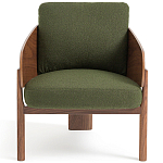 Кресло с каркасом из массива ореха Gallin Chair Green варинант исполнения - 2 | Loft Concept в Брянске