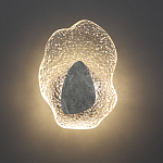 Бра с волнообразным стеклянным плафоном и вставкой из мрамора Liquid Stone варинант исполнения - 4 | Loft Concept в Брянске