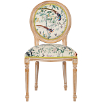 Стул из массива бука бежевый с изображением птиц и цветов Beige Green Chinoiserie Birds Garden Chair варинант исполнения - 1 | Loft Concept в Брянске