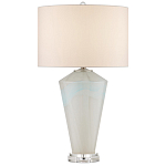 Настольная лампа стеклянная с тканевым абажуром Edges варинант исполнения - 3 | Loft Concept в Брянске