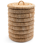 Плетеная корзина с крышкой из плетеного бананового дерева Zuwena Wicker Basket варинант исполнения - 2 | Loft Concept в Брянске