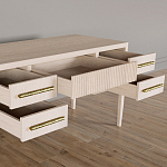 Большой Рабочий стол Primo с 5 выдвижными ящиками Светлый дуб варинант исполнения - 5 | Loft Concept в Брянске