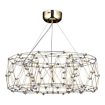 Люстра с тонкой металлической конструкцией цвета золото Quasar варинант исполнения - 1 | Loft Concept в Брянске