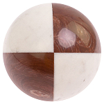 Шар декоративный из натуральных камней Лемезит и Мрамор Белый Natural Stone Spheres варинант исполнения - 2 | Loft Concept в Брянске