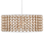 Люстра в форме цилиндра с вставками из деревянных бусин Wooden Beads варинант исполнения - 1 | Loft Concept в Брянске