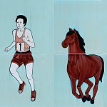 Дизайнерская плитка Конь бегун варинант исполнения - 2 | Loft Concept в Брянске