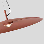 Подвесной светильник круглой формы с коричневым металлическим абажуром Halo Drift варинант исполнения - 2 | Loft Concept в Брянске