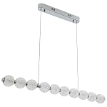Подвесной линейный светодиодный светильник Crystal Globule Linear Hanging Lamp Chrome варинант исполнения - 2 | Loft Concept в Брянске