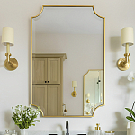 Зеркало в золотой деревянной раме Riviera варинант исполнения - 3 | Loft Concept в Брянске