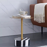 Дизайнерский журнальный стол с круглой столешницей на чёрно-белом основании Muruv варинант исполнения - 1 | Loft Concept в Брянске