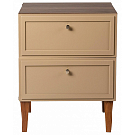 Тумба прикроватная бежевая из массива бука с 2-мя ящиками Wenge Light варинант исполнения - 2 | Loft Concept в Брянске