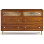 Комод с 6-ю ящиками с декором из ротанга Degarmo Chest of Drawers варинант исполнения - 2 | Loft Concept в Брянске