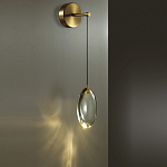 Бра с плафоном в форме капли Crystal Transparent Drop варинант исполнения - 3 | Loft Concept в Брянске