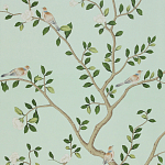 Обои ручная роспись Gustavian Garden Spring on white dyed paper варинант исполнения - 2 | Loft Concept в Брянске