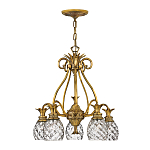 Люстра цвета латунь с 5-ю плафонами из рельефного стекла в форме ананаса Hinkley варинант исполнения - 2 | Loft Concept в Брянске