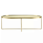 Кофейный столик овальный золотой Modern Mirror Gold Table варинант исполнения - 2 | Loft Concept в Брянске