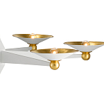 Люстра круглая с бело-золотыми плафонами Light Source варинант исполнения - 1 | Loft Concept в Брянске