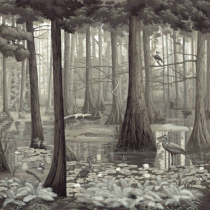 Обои ручная роспись The Bayou