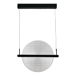 Светодиодный подвесной светильник круглой формы с металлическим черным каркасом Marble Glow варинант исполнения - 4 | Loft Concept в Брянске