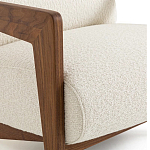 Кресло с обивкой из белого букле Armchair White Boucle варинант исполнения - 3 | Loft Concept в Брянске