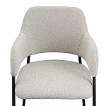 Стул мягкий с подлокотниками Chair Gray Upholstery Boucle варинант исполнения - 5 | Loft Concept в Брянске