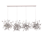 Люстра подвесная из четырех частей с металлическими круглыми элементами Terzani Argent варинант исполнения - 3 | Loft Concept в Брянске