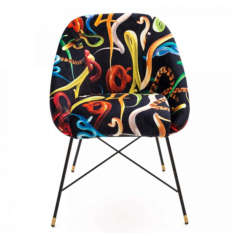 Кресло Seletti Padded Chair Snakes Мульти Черный Кресло Seletti Padded Chair Snakes Мульти Черный в Брянске | Loft Concept