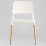 Пластиковый стул на ножках из массива бука Ferret White 4 шт варинант исполнения - 3 | Loft Concept в Брянске