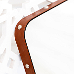 Зеркало прямоугольное в металлической раме с кожаной отделкой Loft in Reflection варинант исполнения - 4 | Loft Concept в Брянске