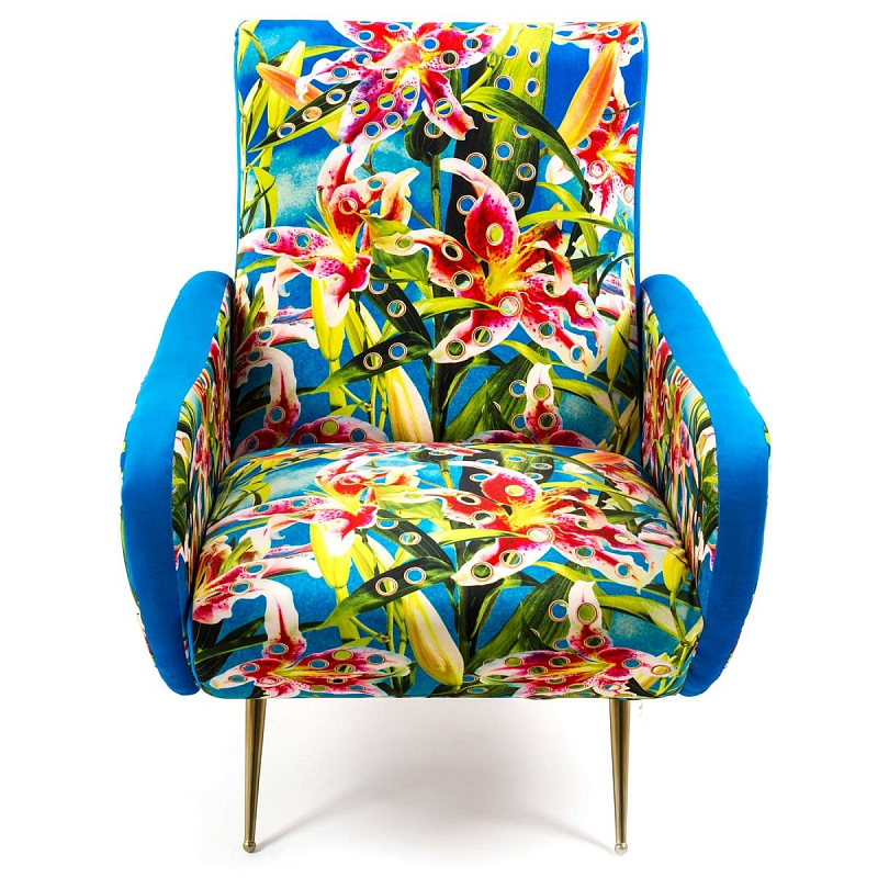 Кресло Seletti Armchair Flowers with holes Мульти Латунь Кресло Seletti Armchair Flowers with holes Мульти Латунь в Брянске | Loft Concept