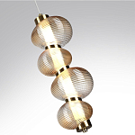 Подвесной светильник с 4-мя рифлеными стеклянными шарами Marcelh Light варинант исполнения - 9 | Loft Concept в Брянске